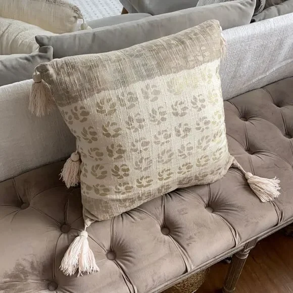 Anthropologie Tasseled Constance Pillow Case - Picture 3 of 12